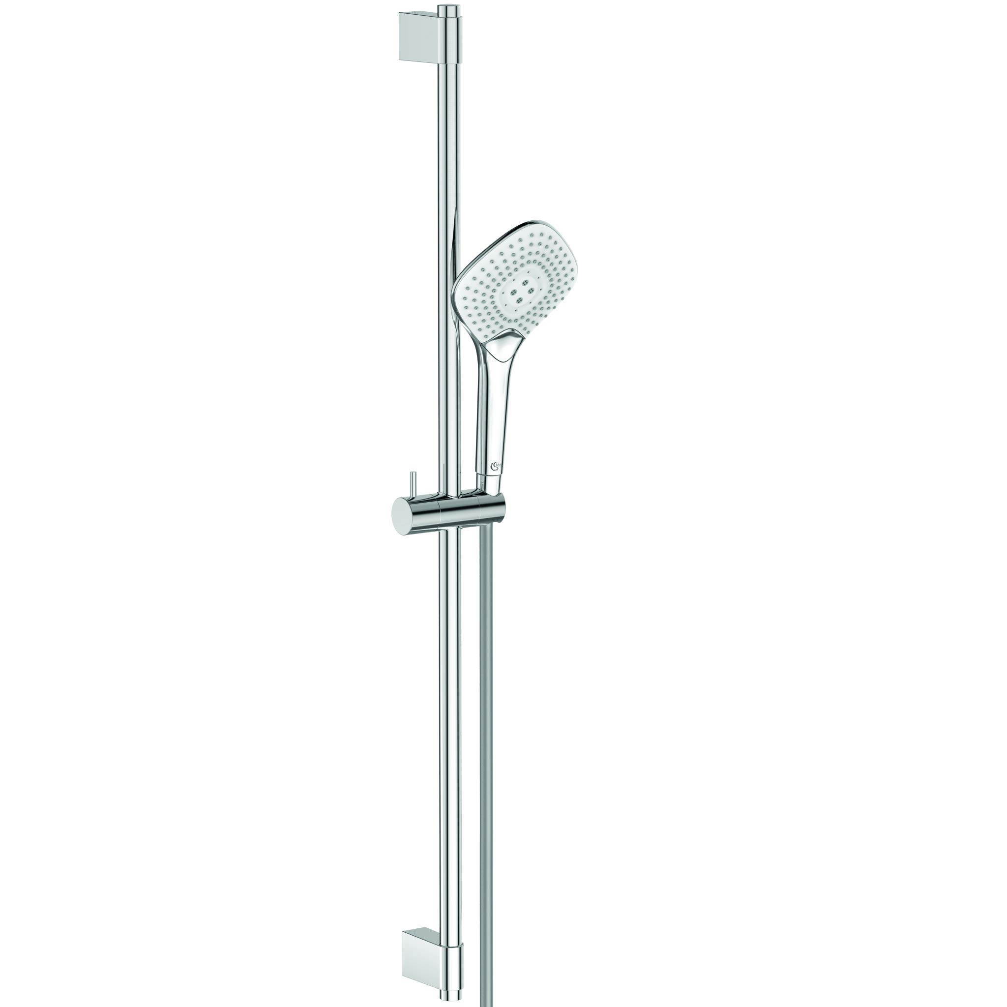 Ideal Standard – Evo Jet Diamond 125Mm Dia Shower Kit 900Mm Rail