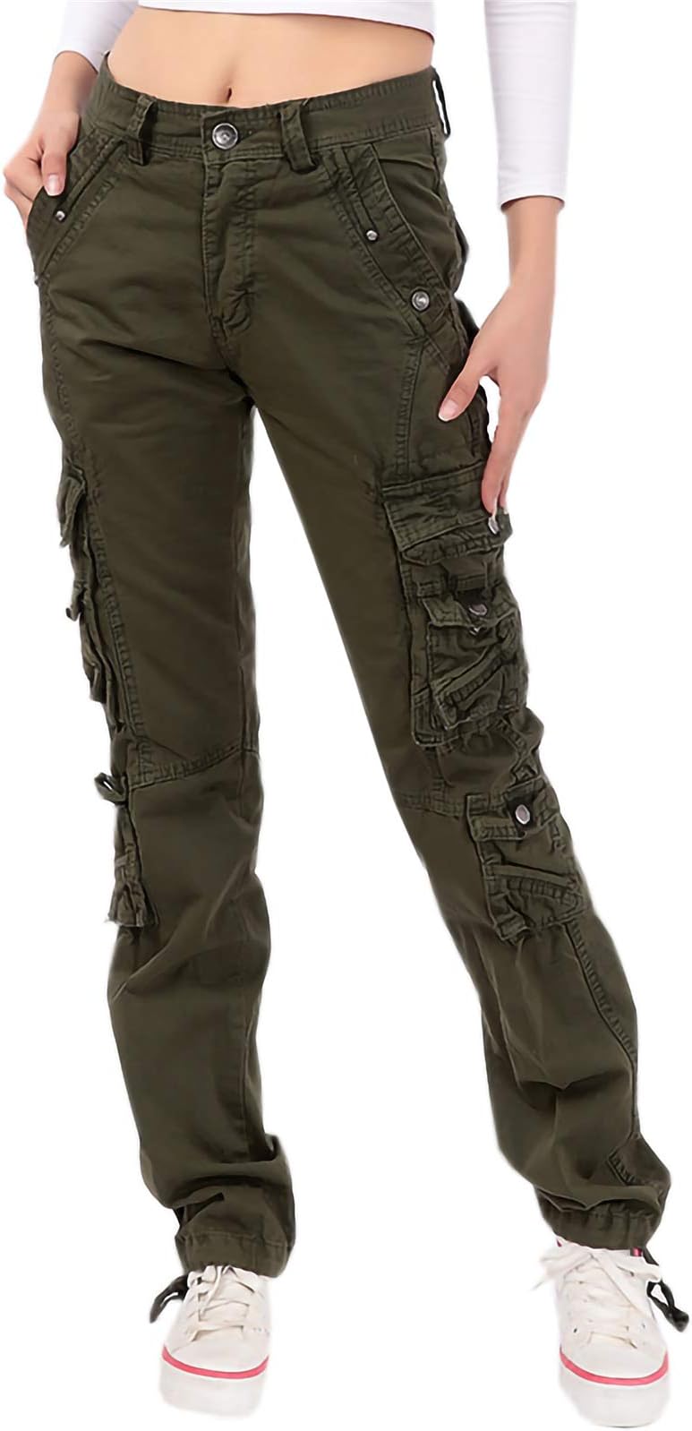 NAWONGSKY Women's Utility Cargo Pants