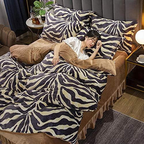 人気ショップが最安値挑戦 厚手のコーラルフリース4ピース羽毛布団カバーフランネルベッドシーツぬいぐるみシングルシングルダブルキング用スーツ 3 Quilt Cover 2cm 240cm 4pcs