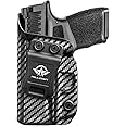 Springfield Hellcat Holster IWB Kydex Holster Custom Fit: Springfield Armory Hellcat - Inside Waistband Concealed Carry - Cover Mag-Button - Widened Entrance - No Wear, No Jitter