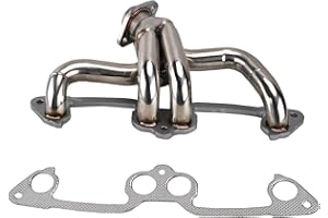 UNITEAP Stainless Steel Performance Exhaust Header Manifold For Jeep Wrangler YJ & TJ 2.5L,1991 1992 1993 1994 1995 1996 1997 1998 1999 2000 2001 2002