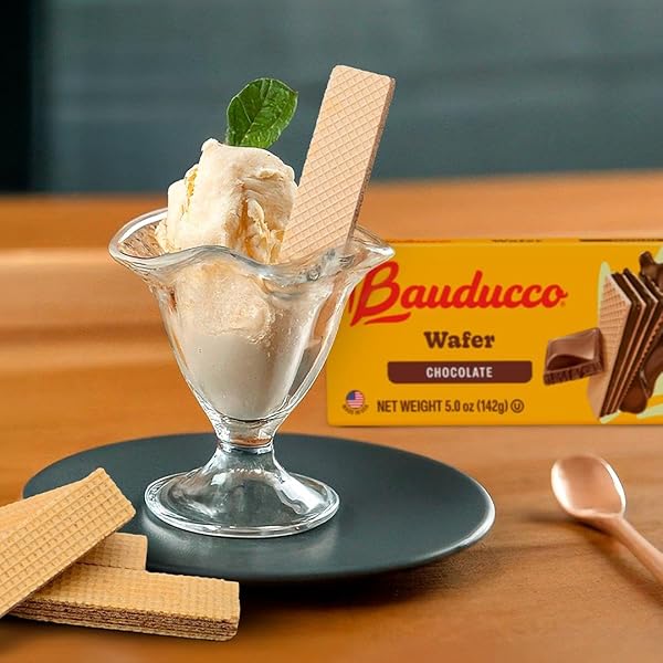 BAUDUCCO CHOCOLATE WAFERS – CRISPY WAFER COOKIES WITH 3 DELICIOUS, INDULGENT, DECADENT LAYERS OF CHOCOLATE FLAVORED CREAM – DELICIOUS SWEET SNACK OR DESERT – 5.0 OZ (PACK OF 1)