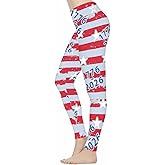 Irisjudy Women Full Length Leggings, Ethnic Geometric High Waist Stretchy Workout Tights, Ladybug Comfy Yoga Pants Plus Size