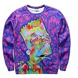 FaPlus Autumn Fashion Hoodies Cartoon 3D Print Long Sleeve T-Shirt XL