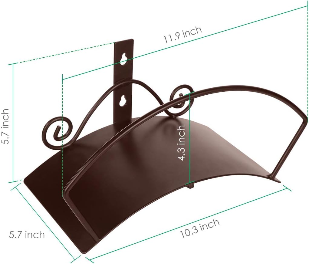TomCare Garden Hose Holder Wall Mount Water Hose Holder Solid Steel Hose Hanger Heavy Duty Hose Holder Decorative Garden Hose Storage Hose Stand Hose Organizer for Outside Yard, Bronze : Garden & Outdoor