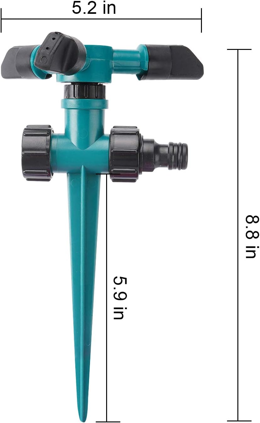 Forno Garden Sprinkler, 360° Rotating Lawn Sprinkler Ground Covered Yard Sprinkler Automatic Spray with for Garden, Kids, Yard : Garden & Outdoor