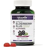 NatureWise Elderberry Gummies with Vitamin C + Zinc + Vitamin D - Premium Sambucus Elderberry Gummies for Kids* & Adults, an