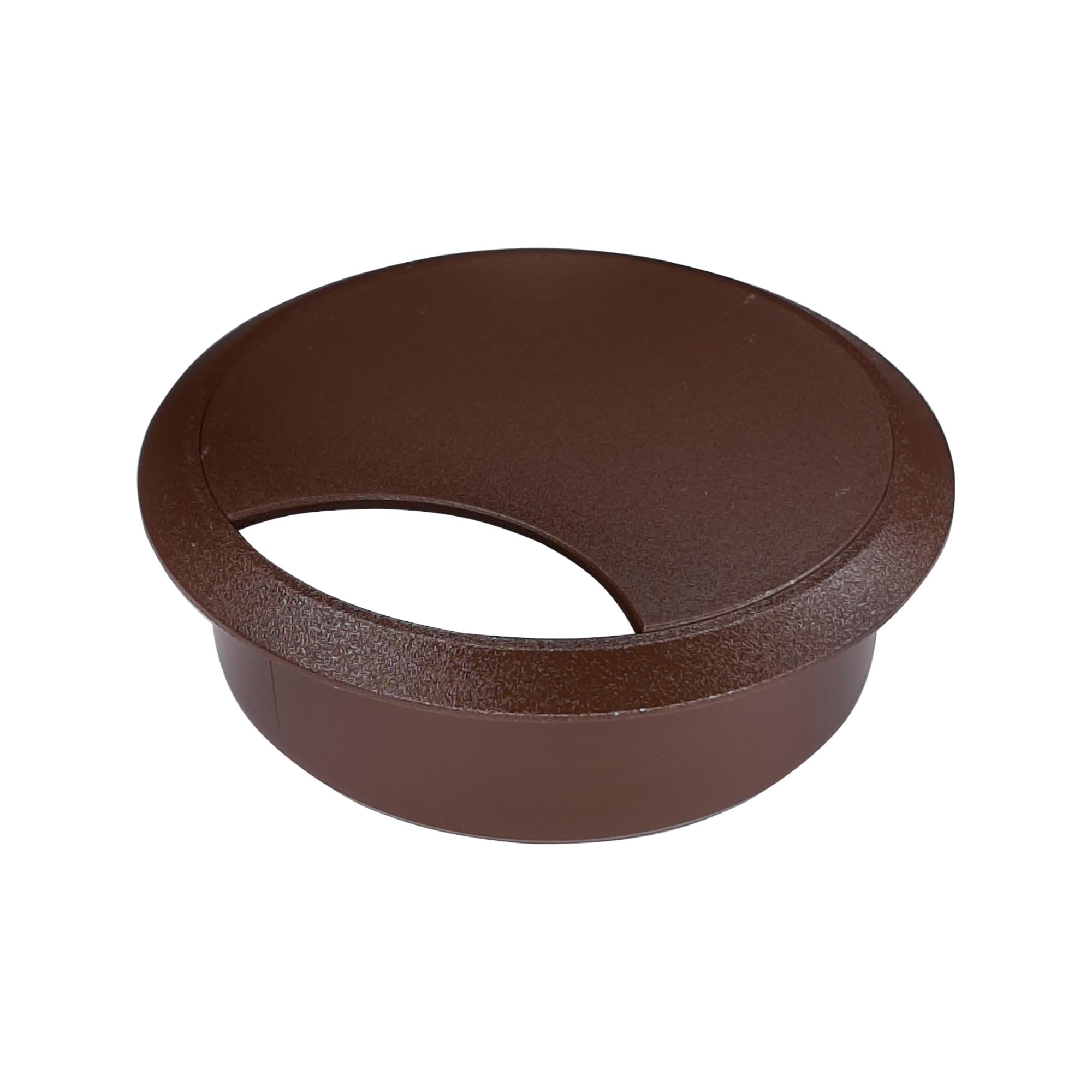 cyclingcolors 1 x Cable grommet, 70 mm, furniture, office, cable guide, cable outlet, cable box, plastic (dark brown)