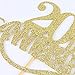 Gold Glitter 20th Anniversary Cake Topper - for Happy 20th Wedding Anniversary / 20th Birthday Party/Cheers to 20 Years Party Decorations