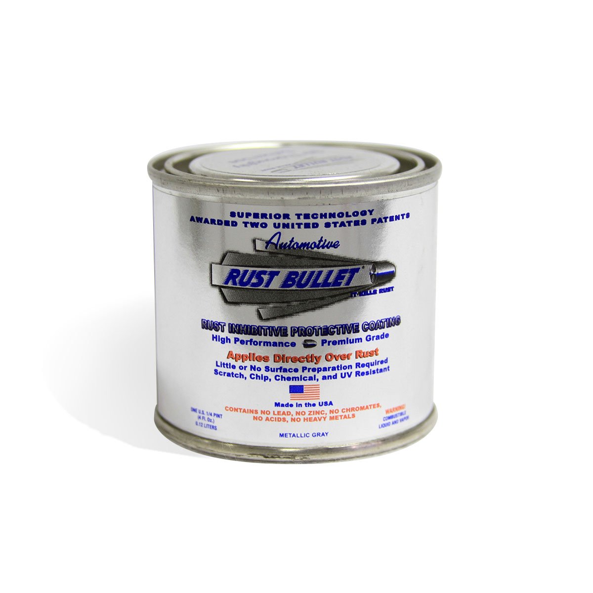 Rust Bullet RBA49 Automotive Rust Inhibitor Paint, 1/4 Pint Metal Can