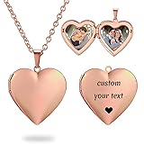 PHOCKSIN Rose Gold Glossy Lockets Personalized