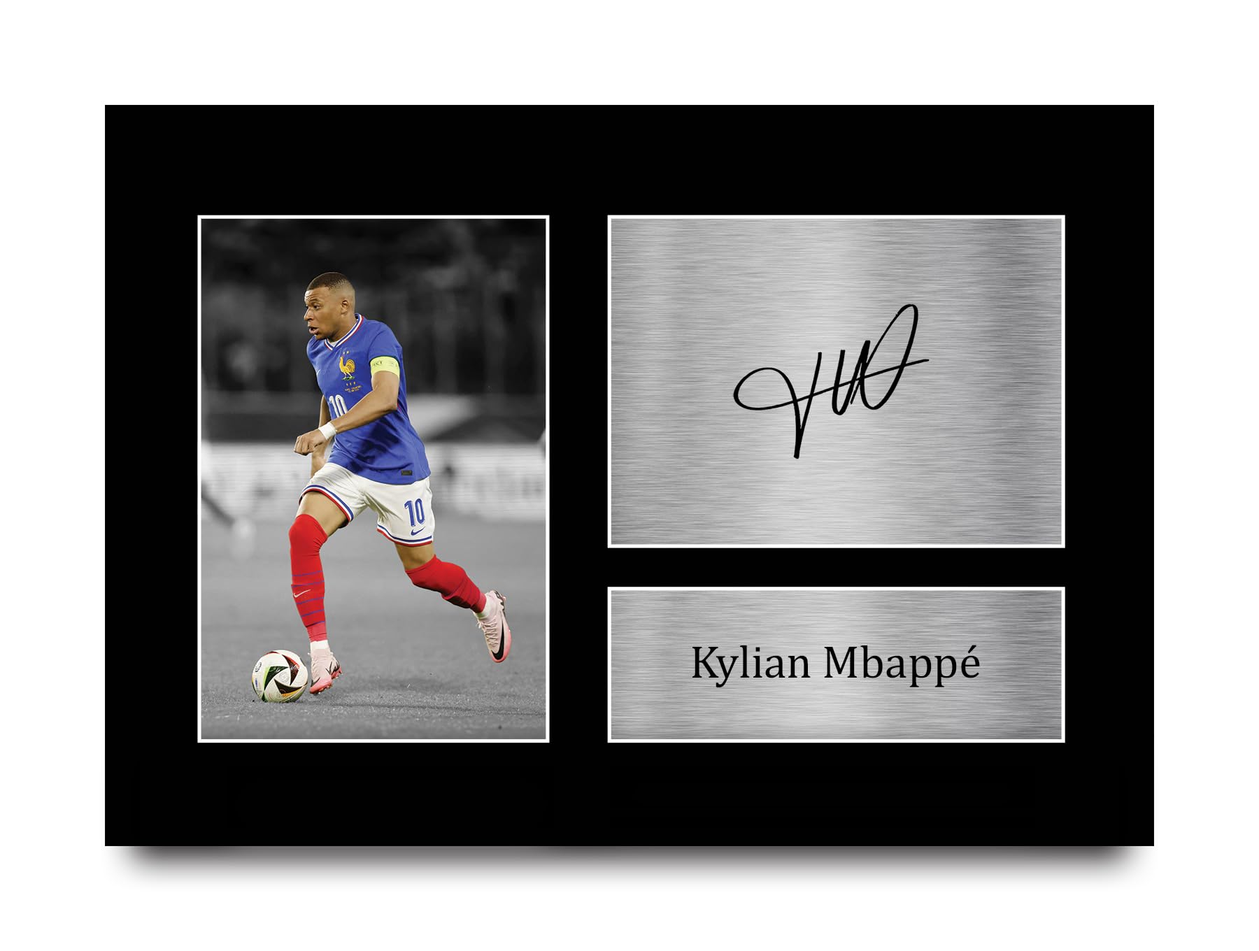 HWC Trading A4 Kylian Mbappe France Gifts Printed Signed Autograph Picture for Fans and Supporters - A4