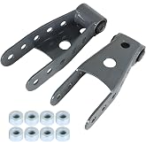 WFLNHB 2 Inch - 3 Inch Rear Drop Lowering Leaf Spring Shackles | Left and Right Replacement for Silverado 2007-2018
