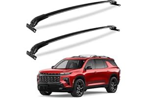 KINGGERI 220Lbs Roof Rack Cross Bars Compatible with 2022-2026 Chevrolet Chevy Traverse (with Raised Side Rails)，Aluminum Roof Rails Crossbars Rooftop Cargo Basket Carrier Bag Luggage Rails Black