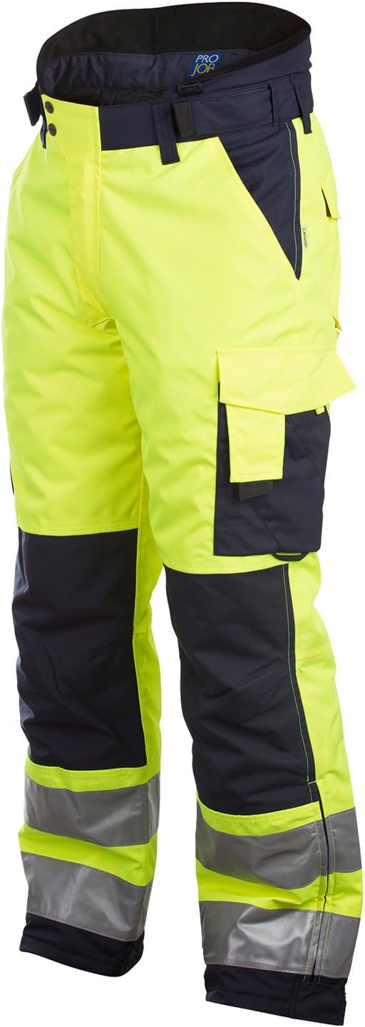 Projob Hi Vis Padded Work Trousers with Kneepad Pockets - 646514