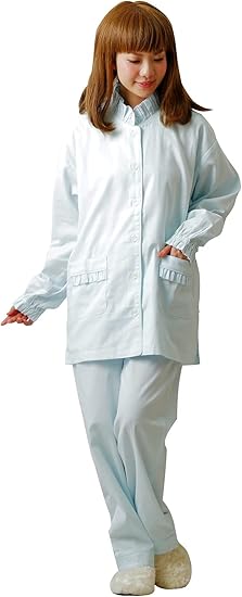 Amazon パジャマ レディース 冬 日本製 無添加 あったか かわいい ピンク ブルー グリーン フリル 長袖 前開き 3重 ガーゼパジャマ 女性 レディースs ブルー パジャマ ルームウェアセット 通販