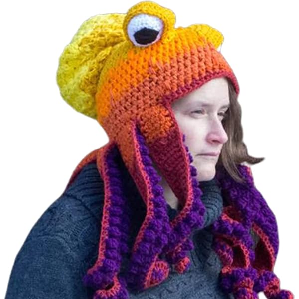 BIBITIME Roman Knight Helmet Hat - Knit Beanie With Visor & Face Mask, Adult Size, Rose Color - View #7