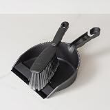 Addis Everyday Stiff Dustpan & Brush Set Plastic Nylon Metallic Silver view 3