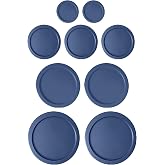 Replacement Lids for Pyrex Glass Foood Storage Containers Containers Round (2) 1-Cup (3) 2-Cup (2) 4-Cup (2) 7-Cup (Blue)