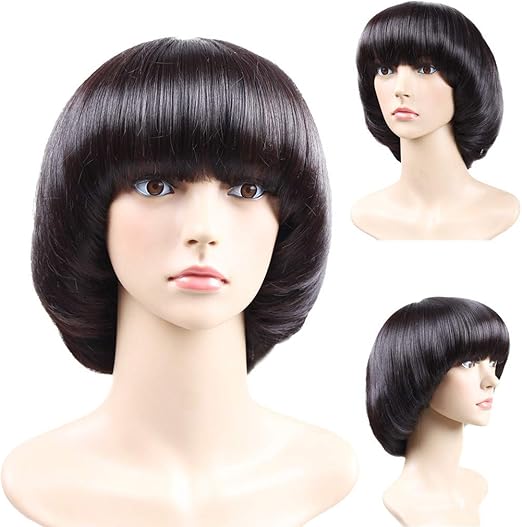 Amazon Com Jys Fashion Synthetic Bob Wigs Mushroom Head Bob
