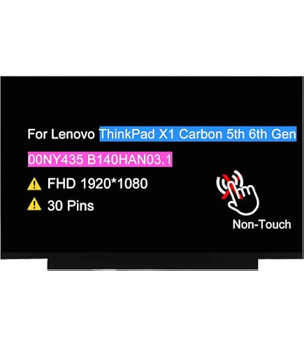 Amazon.com: Screen Replacement for Lenovo Thinkpad X1 Carbon 6TH