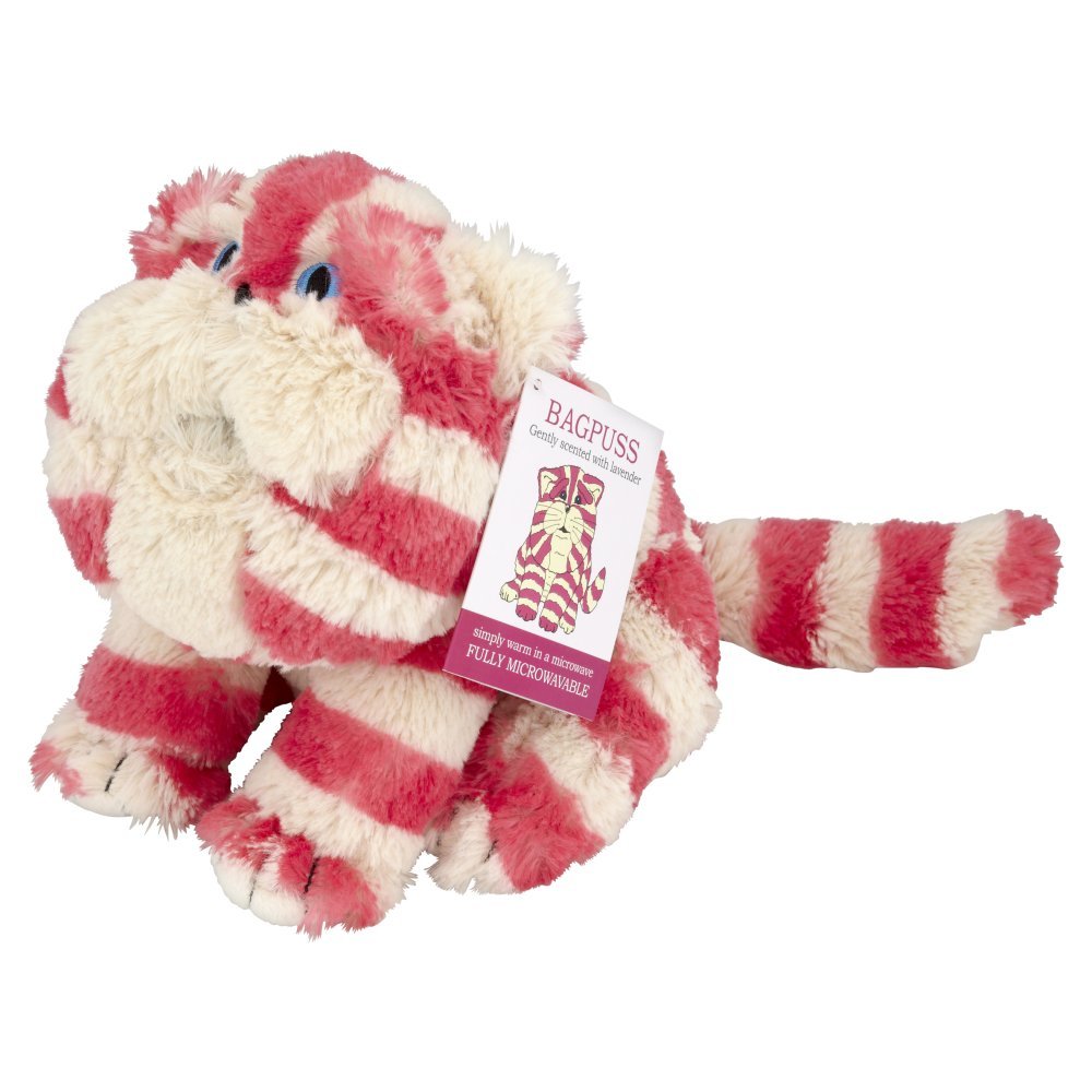Plush Microwavable Bagpuss with dried lavender fragrance - 100% natural.
