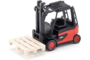 Siku 1311, Forklift, Metal/Plastic, Red/Black, Incl. 1 Pallet, Movable Fork
