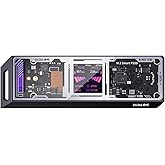 DOCKCASE&CHIZHA Explorer Edition M.2 NVMe SSD Enclosure,Support 10s PLP Prevents Write Data Loss,USB 3.2 Gen 2 Type-C (10 Gbps), fits NVMe PCIe,Size 2230/2242/2260/2280,Support M-Key B+M Key UASP