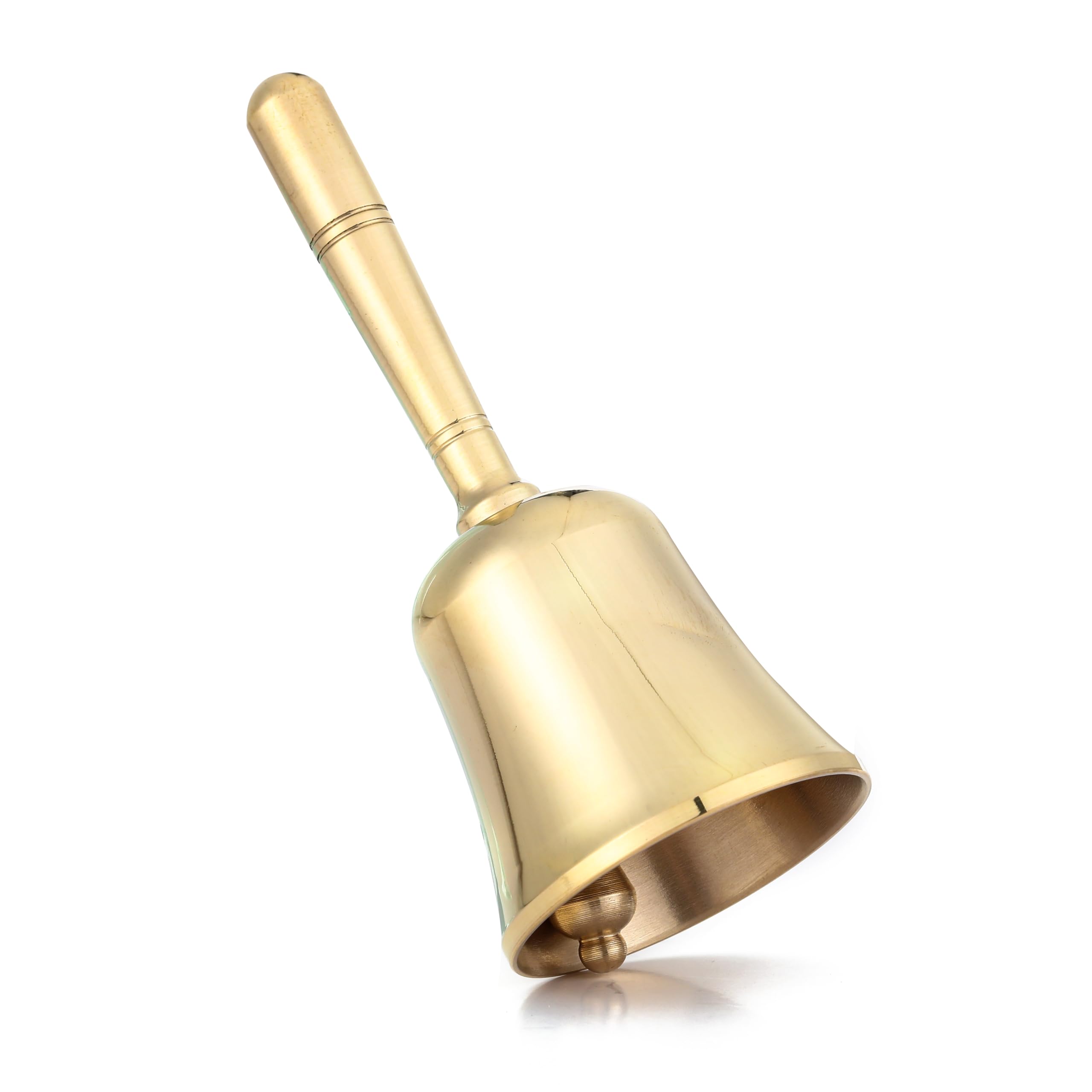 Homelavie Super Loud Solid Brass Small Hand Call Bell for Wedding, Seniors, Teacher, Dinner, Tibetan, Meditation, Bedridden