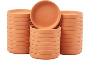Yishang 28pcs Terra Cotta Saucer, 3.3-inch Small Mini Clay Pots Tray, Suitable for 4 inch, 3inch, 2.5inch, 2inch Succulents Nursery Pots
