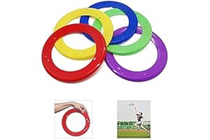 YOFIT 10 Inch Flying Disc, Flying Plastic Ring with Assorted Colors, Outdoor Beach Backyard Camping Activities, Set of 5