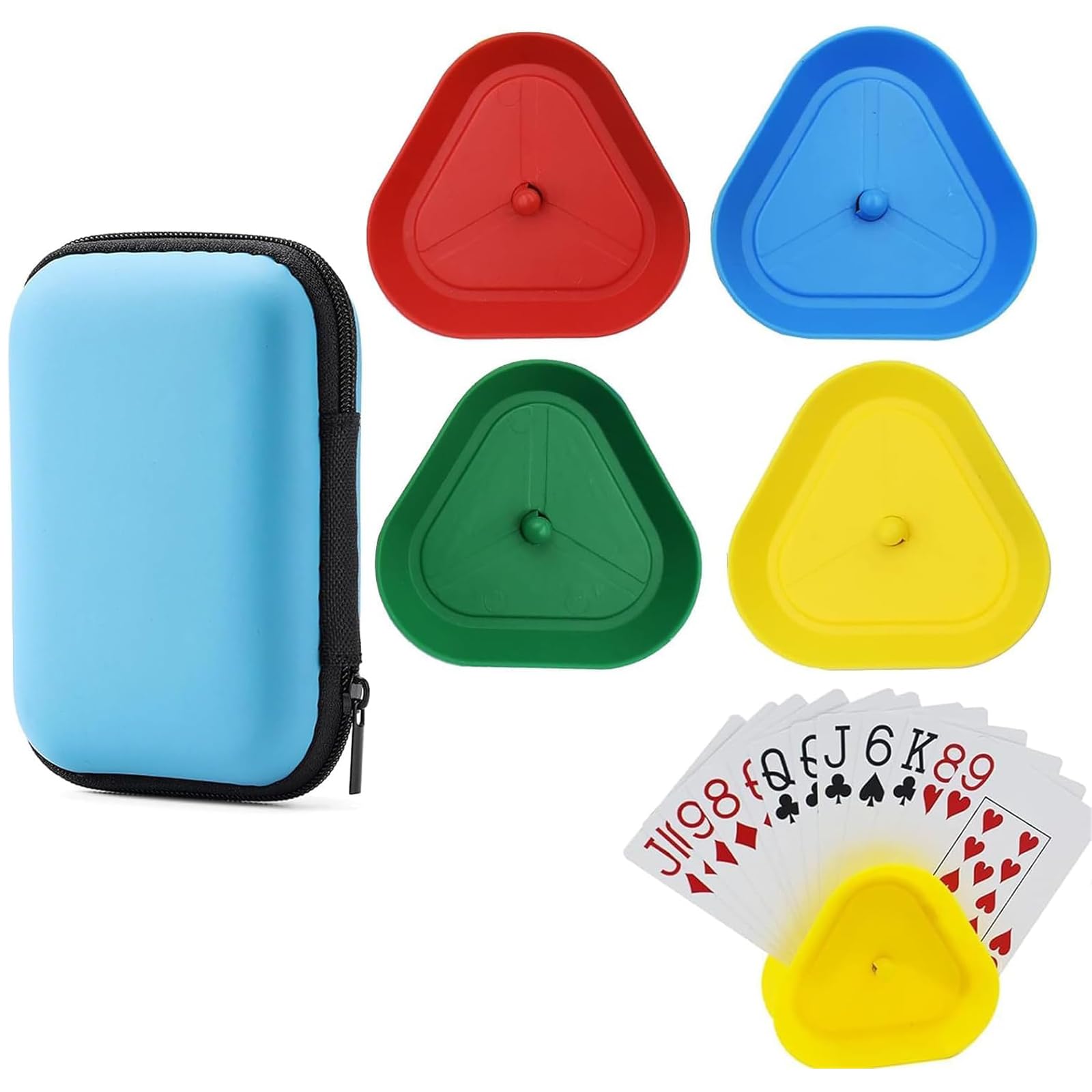 WNXBFO 5 Pcs Playing Card Holder Set, Playing Card Storage Set, Cards Games Holder for Cards Game, Poker Parties, Family Card Game Nights