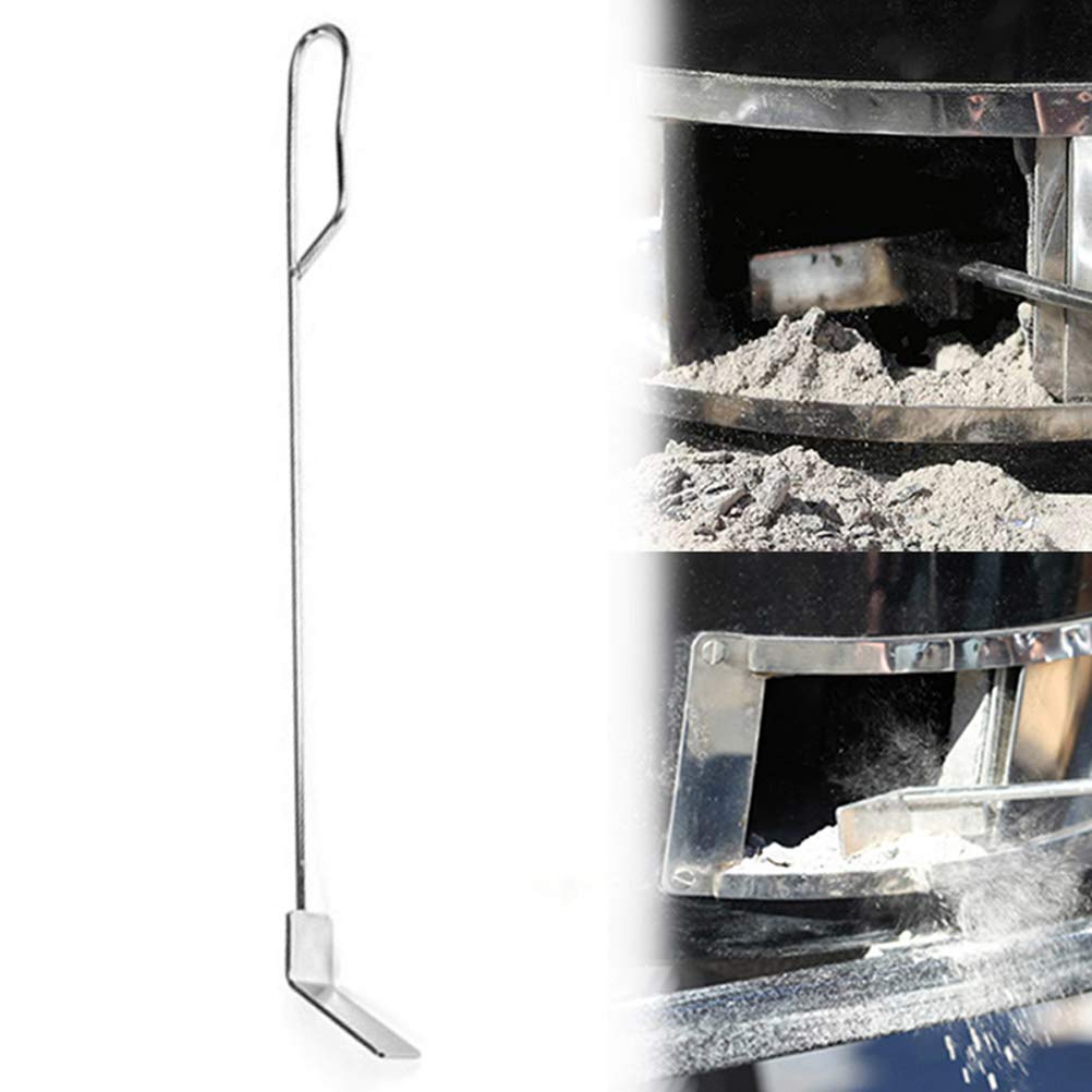 Leikance Heavy Duty Stainless Steel Ash Rake Tool with Long Handle for Wood Burning Stove Grilling Accessory