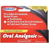 DDI Iodent Oral Analgesic Gel - Max Strength, Alcohol Free, Unflavored, 0.42 oz, 24 Count