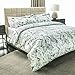 Ashler Bed Sheets Sets - Duvet Green&Grey 3 Piece Queen Size - Soft Microfiber Hypoallergenic 1800 Series Deep Pocket Fitted Sheets Wrinkle Fade and Stain Resistant
