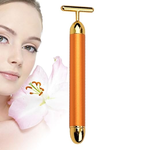 title=Inkint rullo massaggiatore viso in Oro 24K, barra elettrica vibrante resistente