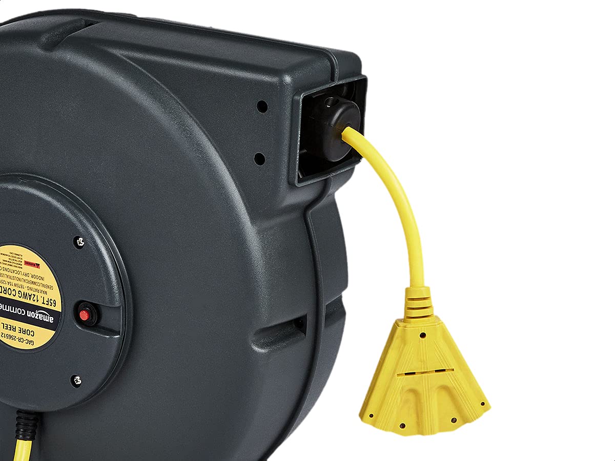 Extension Cord Reel Heavy Duty Retractable Long 12AWG