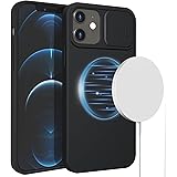 CloudValley Magnetic Case for iPhone 12/12 Pro 6.1 inch, [Support Magsafe Charger] Camera Protection Case with Slide Camera C
