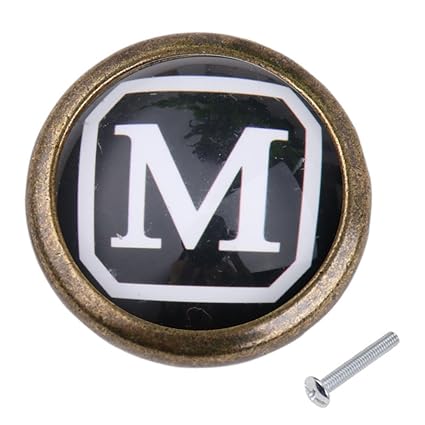 ShoppingLane Vintage Cabinet Door Drawer Bin Dresser Handle Pull Knob Hardware Letter M