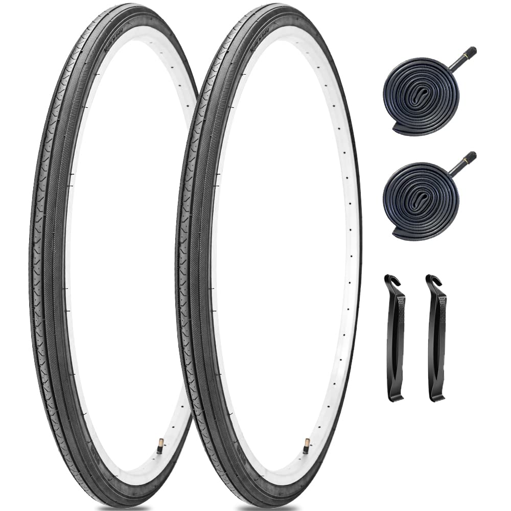 thumbnail image 2 of PRO+ 26x1.95 Road Bike Tire Set – Black/White – 2 Tires, 2 Tubes, 2 Rim Strips – Clincher 2 of 5