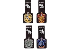 Ata-Boy Harry Potter Bookmark, Houses of Hogwarts Crests Magnetic Bookmarks (4 Set) Harry Potter Gifts & Merchandise