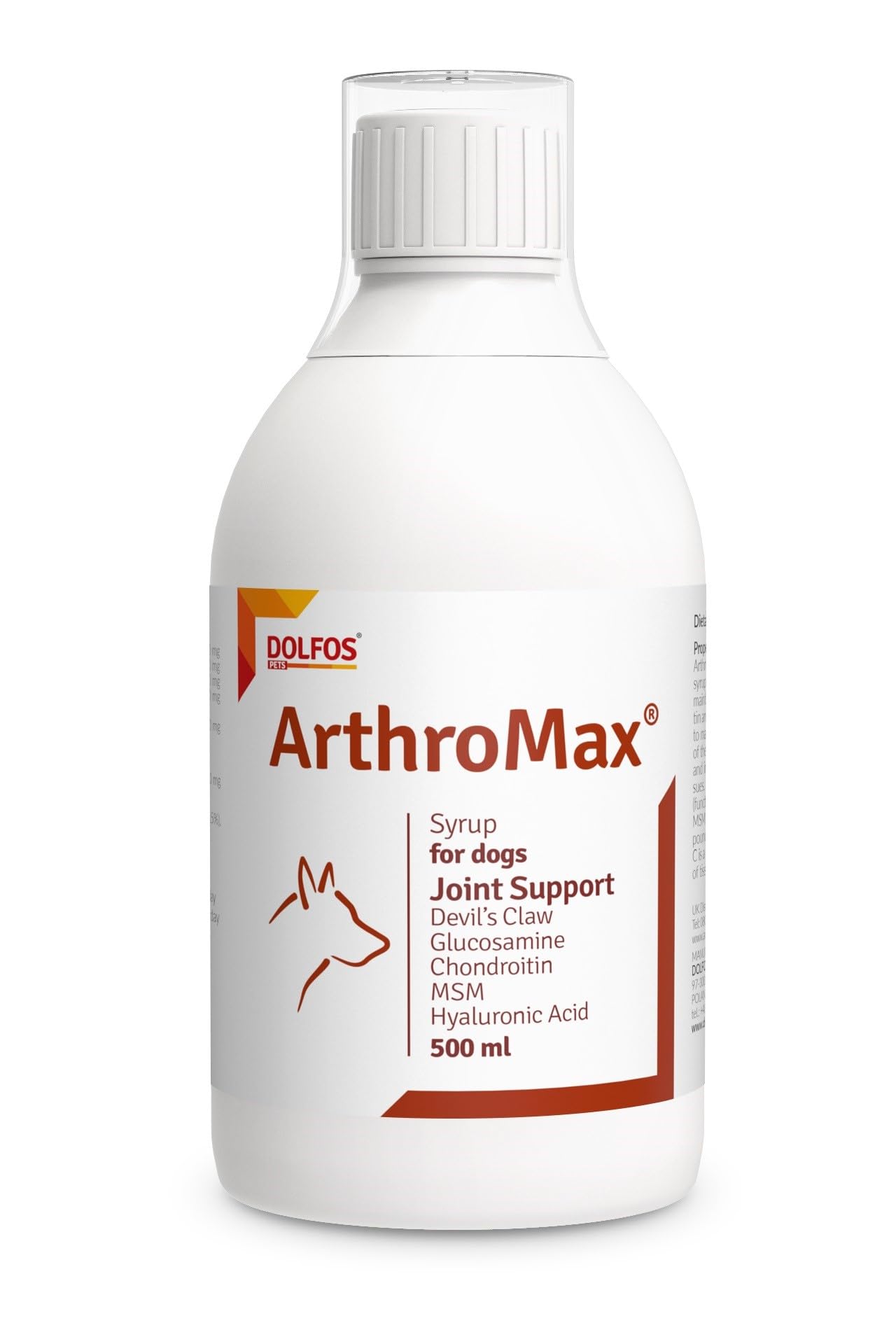AnkhPets ArthroMax 500ml liquid Joint Supplement for Dogs Glucosamine Condroitin Devil's Claw MSM
