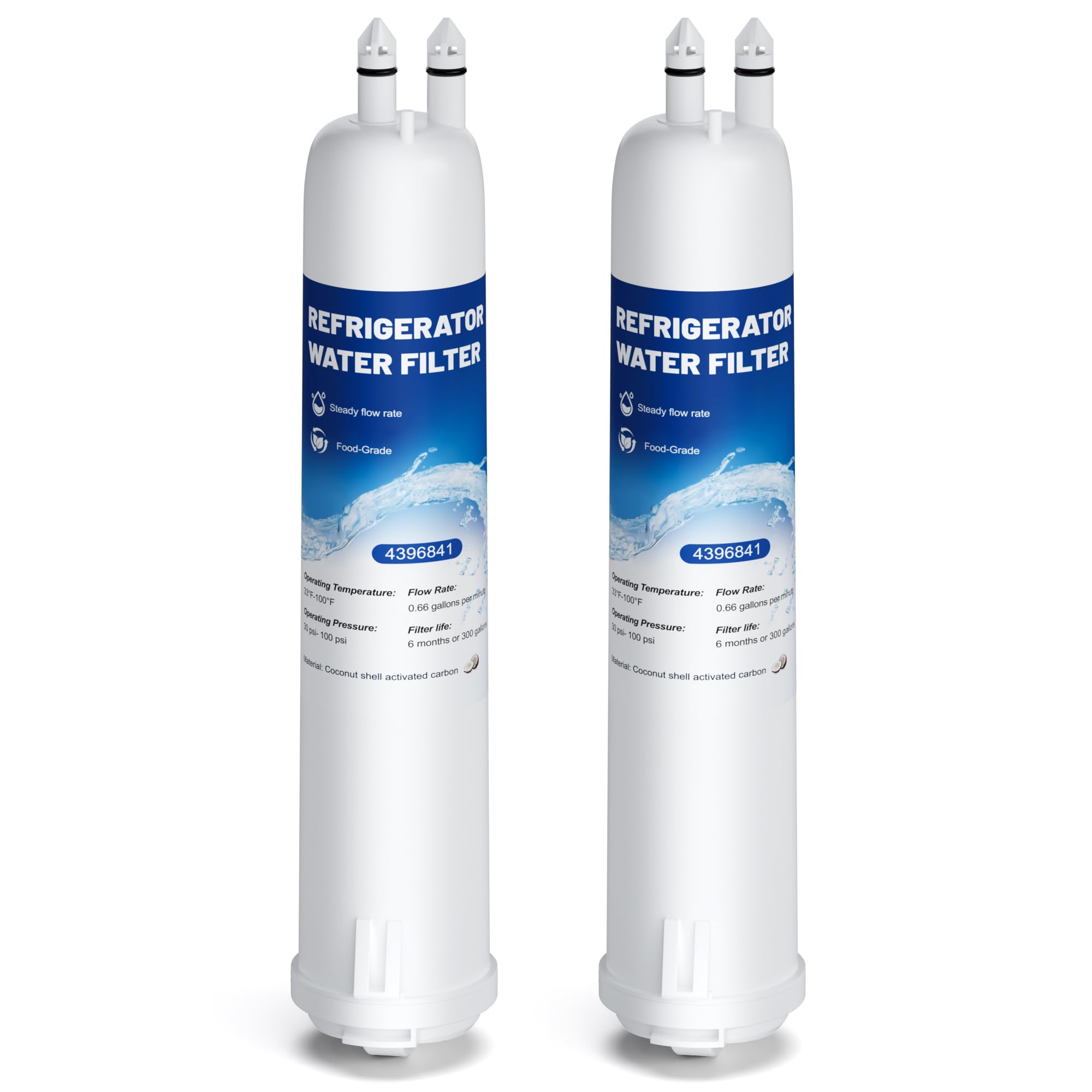Photo 1 of 4396841 Water Filter Compatible with EDR3RXD1,Filter 3,WHR3RXD1,KAD3RXD1,4396841,Kenmore 46-9083 water filter,Park of 2,By YPMQY