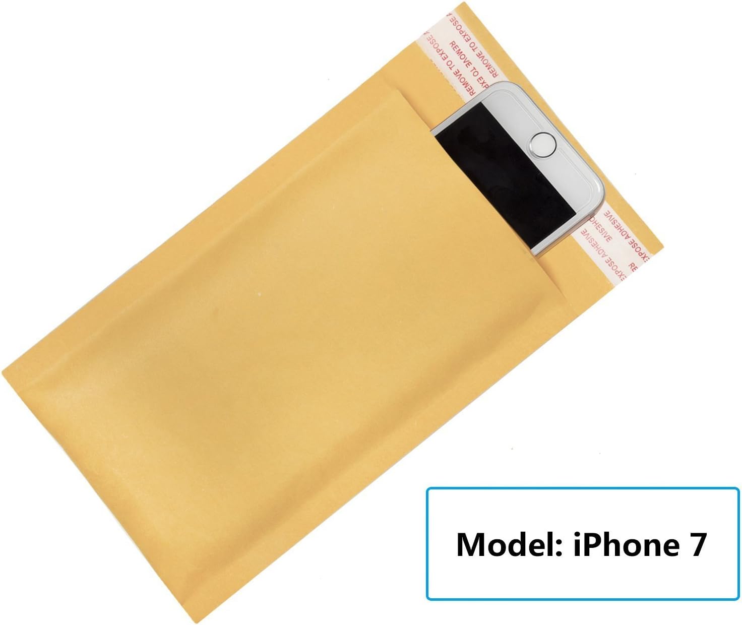 HBlife 4x8 Inches Kraft Bubble Mailers Self Seal Padded Envelopes, Pack of 50 : Office Products