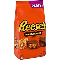 Reese's, Candy, Milk Chocolate Peanut Butter Cup Miniatures Party Bag, 35.6 oz