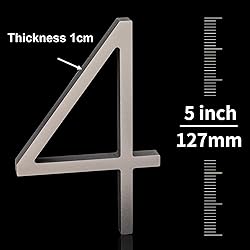 nanlyiau 5in 3D Adhesive door number house numbers