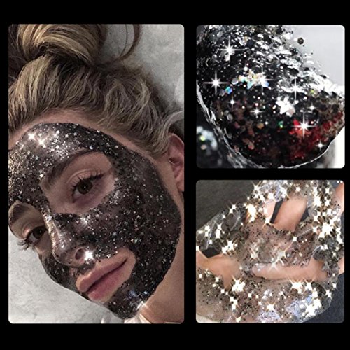 Chartsea Deep Clean Mask, Glitter Face Mask,Star Mask Bling Glitter Deep Cleaning Pore Moisturizing Peel Off Mask Facial Face Masks Skin Care (Pink) - Thumbnail 6