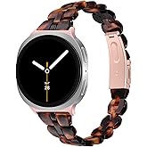 HAYONLIY Slim Resin Bands Compatible with Samsung Galaxy Watch 8 40mm 44mm/Galaxy Watch 8 Classic 46mm,Fashion Lightweight Wristband for Women
