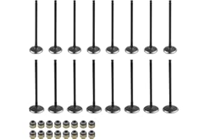8 Intake Valves & 8 Exhaust Valves & 16 Valve Steam Seals Kit Compatible with Acura Honda 2.0L 2.3L 2.4L K20A3 K20Z3 K23A1 K2