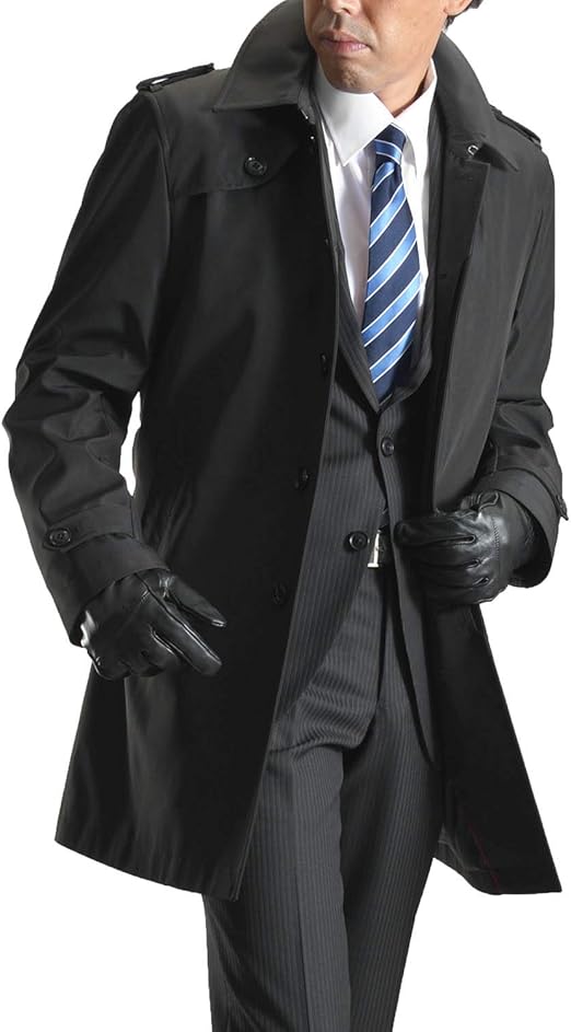 Amazon Marutomi シングル トレンチコート ボンディング素材 中綿キルティングメンズ スリム ビジネスコート 標準サイズa体 大きいサイズbb体 Cb03 コート ジャケット 通販